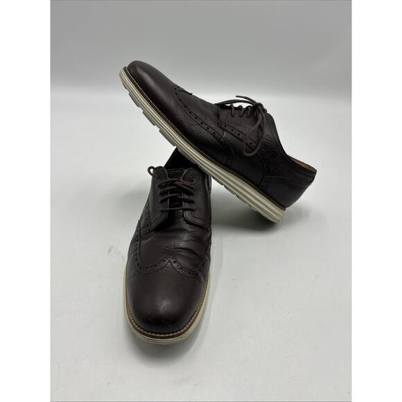 Cole Haan Grand OS Shortwing Wingtip Brown Leather Oxfords Mens 12 M C26475